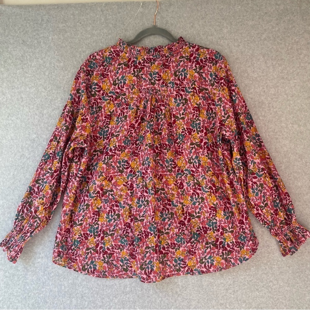 Floral Print Top Metallic Women's Cottagecore - Picture 5 of 13